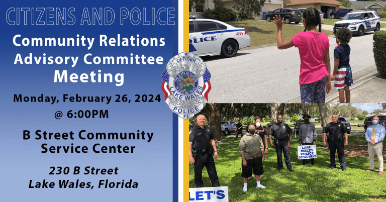 Community Relations Advisory Committee Meeting Monday, February 26, 2024