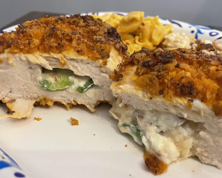 Cooking on the Ridge: Cream Cheese and Bacon Stuffed Doritos Chicken