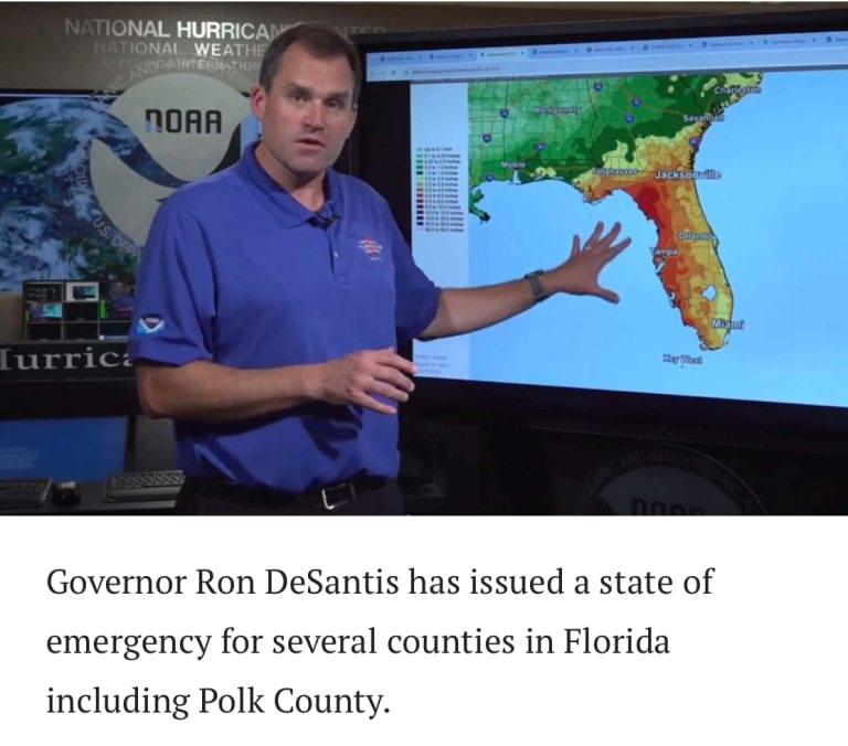 Governor of Florida Issues State of Emergency in Preparation for Potential Landfall of Tropical System