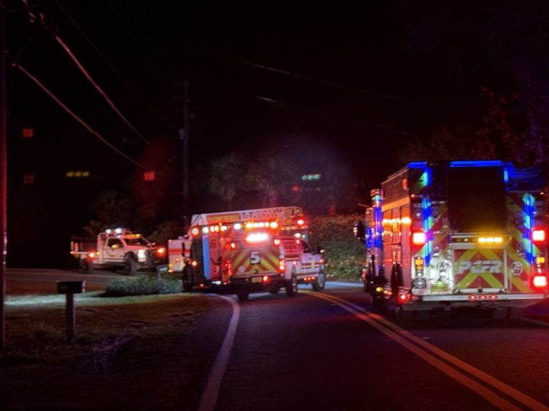 Polk County Fire Rescue On Scene Of Pick-up Vs House in Babson Park