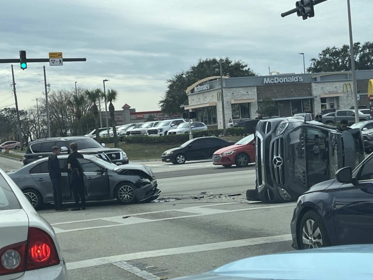 Second Crash at Same Lake Wales Intersection This Weekend, Vehicle Rollover