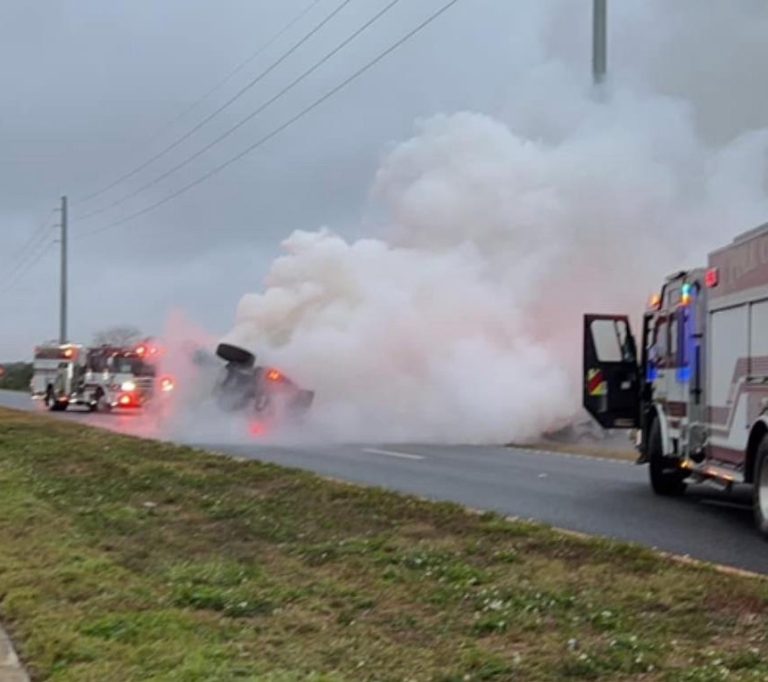 One Dead, Two Injured in Fiery Lake Wales Traffic Crash