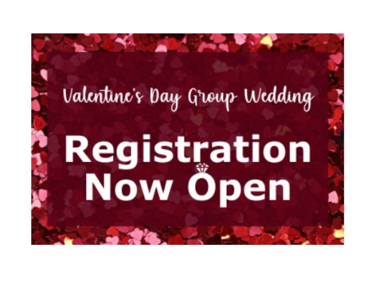 12th Annual Valentine’s Day Group Wedding Registration Deadline Feb. 11