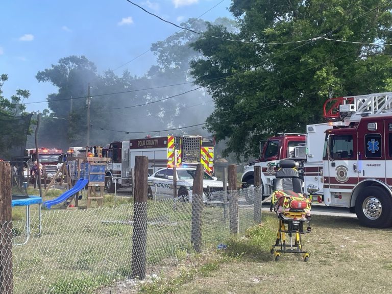 Structure Fire in West Lake Wales Saw Flames Fanned by Brisk Winds, No Injuries