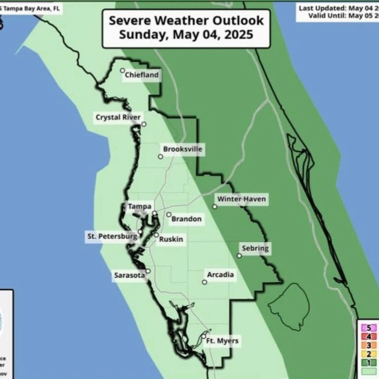 Parts of Polk County Under Marginal Risk of Afternoon Severe Weather
