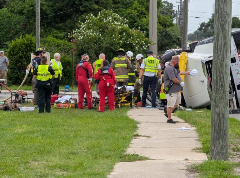 Frostproof Crash Involving Upended Truck Sends One By Air to Hospital