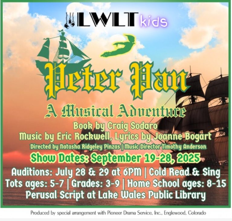 Children’s Audition Coming July 28-29 for Lake Wales Little Theatre Fall Production