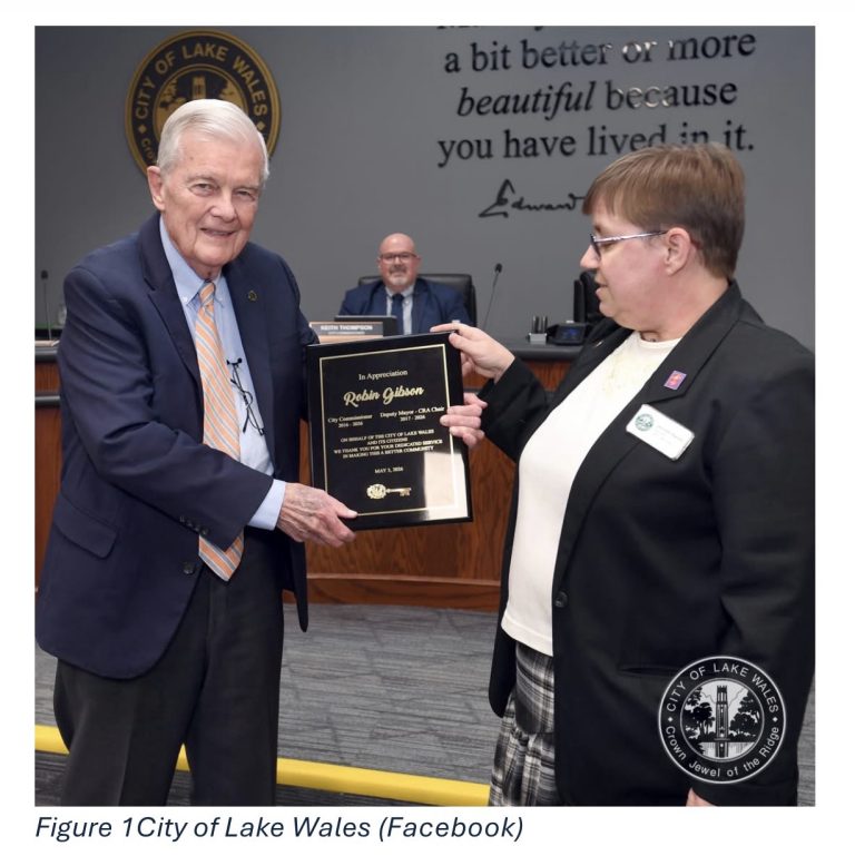 Robin Gibson Steps Down as Lake Wales Deputy Mayor, Ending 50-Year-Long Political Legacy